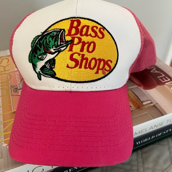 Bass Pro Shops Pink and White Fishing Cap…Cute PINK trucker hat!!! - Picture 1 of 3